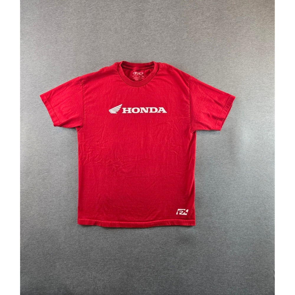 Honda Factory Effex T-Shirt Mens Large Red Graphic Logo Short Sleeve Racing Tee